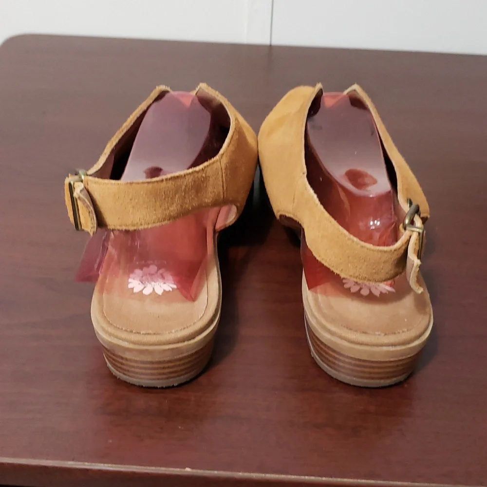 YELLOW BOX FREEDAH Tan‎ Suede Slip-On Slingback Loafers - Picture 3 of 7